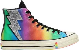 Кроссовки Converse Chuck 70 Hi Pride Shimmering Black Rainbow, черный 165713c | black