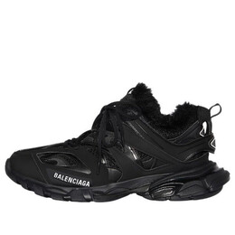 Кроссовки track sneaker 'faux fur black' Balenciaga, черный 668556w3cq11000 | black