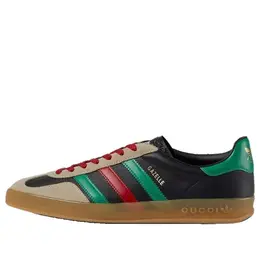 Кроссовки adidas x gazelle 'black green red' Gucci, черный 726487-aaa43-9549 | black/red/green