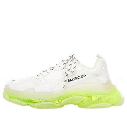 Кроссовки triple s sneaker 'clear sole - white fluo yellow' Balenciaga, белый 541624w2fr19073 | white/green