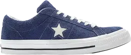 Кроссовки Converse One Star Ox Premium Suede Dark Blue, синий 158371c | blue