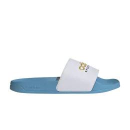 Adidas Кроссовки Adilette Shower Slide, цвет Team Light Blue White Matte Gold ie8947 | team light blue white matte gold