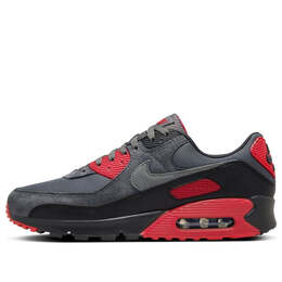 Кроссовки air max 90 'smoke grey fire red' Nike, черный dm0029-007 | black/smoke grey/iron grey/fire red/dark smoke grey