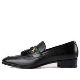 Кроссовки interlocking g tassel leather loafers 'black' Gucci, черный 624720-1w610-1066 | black