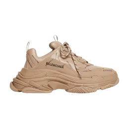 Кроссовки Balenciaga Triple S Sneaker Allover Logo - Dark Beige, кремовый 536737 w2fa1 9911 | allover logo - dark beige