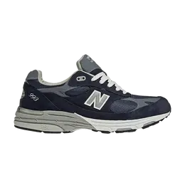 Кроссовки New Balance 993 Made in USA 2E Wide Navy White, синий mr993nv 2e | navy white