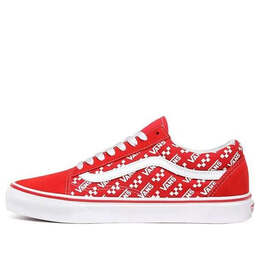 Кроссовки old skool 'logo repeat - racing red' Vans, белый vn0a4u3bw35 | white/red