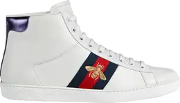 Кроссовки Gucci Ace Leather High, белый 501803 dope0 9095