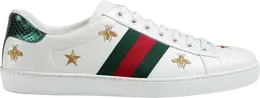 Кроссовки Gucci Ace Embroidered Bees and Stars, белый 386750 02jq0 9073 | bees and stars