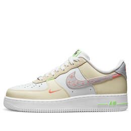 Кроссовки air force 1 '07 lv8 'just stitch it - white shade green' Nike, белый fb1852-111 | white/brown