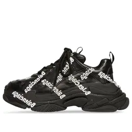 Кроссовки triple s 'logotype - black' Balenciaga, черный 524039w2fab1090 | black/white