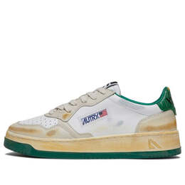 Кроссовки super vintage low leather 'white green' Autry, белый avlm-cl02 | white/green