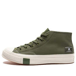 Кроссовки undefeated x chuck 70 mid 'chive parchment' Converse, зеленый a02143c | green/white