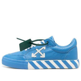 Кроссовки low vulcanized leather trainers 'blue white green' Off-White, синий omia085s22lea0024501 | blue/white/green