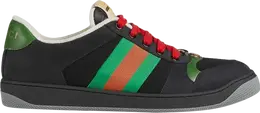 Кроссовки Gucci Screener Suede Black Green, черный 576223 9pyq0 1098 | black green
