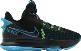 Кроссовки Nike LeBron Witness 5 EP 'Black Light Blue Fury', черный cq9381 004 | black