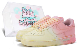 Кроссовки Air Force 1 для скейтбординга мужские низкие розовый/желтый Nike cw2288-111(teamm-男款芷林s-box) | pink