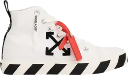 Кроссовки Off-White Vulc Sneaker Mid 'White Black' 2023, белый omia119c99fab004 0110 | white