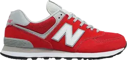 Кроссовки New Balance 574, красный/светло-серый ml574vie | red