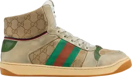 Кроссовки Gucci Screener GG High Off-White, тан 563730 9y9p0 9661 | off-white