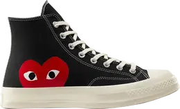 Converse Кроссовки Comme des Garçons PLAY x Chuck 70 High 'Black' 2023, черный a08791c | black