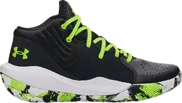 Кроссовки Under Armour Jet 21 GS Black Lime, черный 3024794 009 | black