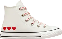 Кроссовки Converse Chuck Taylor All Star Crafted High PS Embroidered Hearts, белый a01604f | white