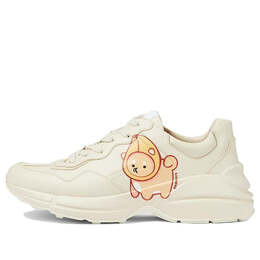 Кроссовки x pikarar rhyton sneakers 'animal print' Gucci, белый 737521-drw00-9522 | white/multi-color