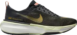 Nike Кроссовки ZoomX Invincible Run Flyknit 3 'Black Bronzine', черный dr2615 004 | black