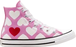 Кроссовки Converse Chuck Taylor All Star High Twisted Hearts - Peony Pink, розовый 167347f | pink