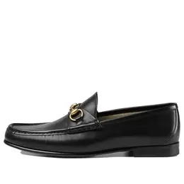 Кроссовки 1953 horsebit leather loafer 'black' Gucci, черный 307929-blm00-1000 | black