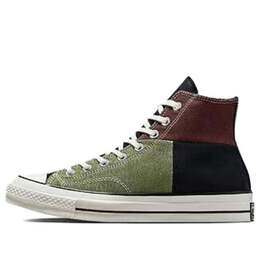 Кроссовки chuck 70 high 'crafted patchwork - trolled green earth brown' Converse, черный a04509c | black/trolled green/eternal earth brown