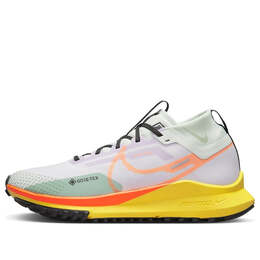 Кроссовки react pegasus trail 4 gore-tex 'barely grape total orange' Nike, белый dj7926-500 | white/gray/green
