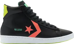 Кроссовки Converse Pro Leather High Hi-Vis Collection - Black Multi Neon, черный 169651c | black