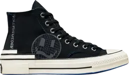 Кроссовки Converse Chuck 70 Hacked Heel High Tear Away - Black Blue, черный a02407c | black