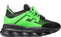 Кроссовки Versace Chain Reaction Black Green, черный dsu7071e 1a06085 2bc00 | black