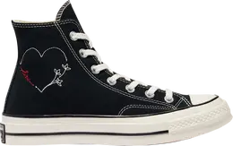 Кроссовки Converse Chuck 70 High Valentines Day - Black, черный 171118c | black