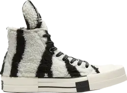 Кроссовки Converse x Rick Owens DRKSHDW TURBODRK Chuck 70 High Zebra, белый dc02bx943 a03r0 0809 | white