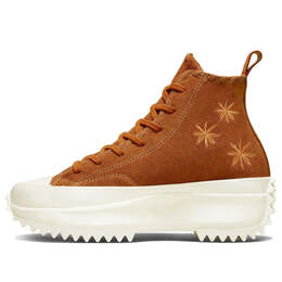 Кроссовки run star hike platform high 'embroidered floral - amber' Converse, коричневый a04299c | brown