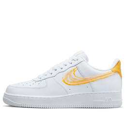 Кроссовки air force 1 '07 'brushstroke - white solar flare' Nike, белый dx2646-100 | white/orange