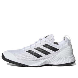 Кроссовки courtflash 'white black' Adidas, белый gw2518 | white/black