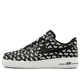 Кроссовки air force 1 low '07 qs 'all over logo black' Nike, черный ah8462-001 | black/white