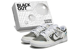 Кроссовки Nike Dunk Skateboard Shoes Men Low-Top Gray White dv0831-101(team22-岩石灰双勾a-box)