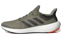 Кроссовки для бега Pureboost Go 22 унисекс с низким верхом зеленые/коричневые Adidas gw9154