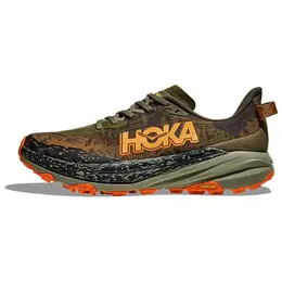 Кроссовки мужские SPEEDGOAT 6 с низким верхом, оливково-зеленые/тыквенно-желтые Hoka One One 1147791-aql | olive green/pumpkin yellow