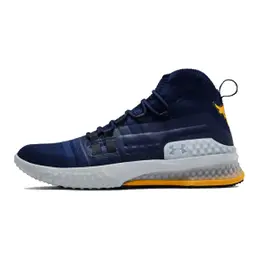 Баскетбольные кроссовки Project Rock 1 мужские высокие темно-синие Under Armour 3020788-403