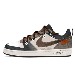 Кроссовки Nike Court Borough Skateboarding Shoes Women's Low-top Black/Brown, черный/коричневый bq5448-115 (team202-古塔韵) | black/brown