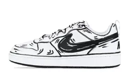 Кроссовки Nike Court Borough Skateboarding Shoes Women's Low-top White/black, черный dv5456-104(team286-漫画世界) | black