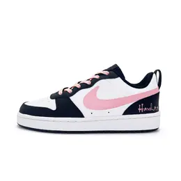 Кроссовки Nike Court Borough 2 Skateboarding Shoes Women's Low-top Black/pink/white, черный bq5448-115(team275-瑶瑶2) | black