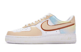 Кроссовки для скейтбординга Air Force 1 женские низкие бежево-коричневые/синие/зеленые Nike dh2920-111(team80-女款挪亚之梦)